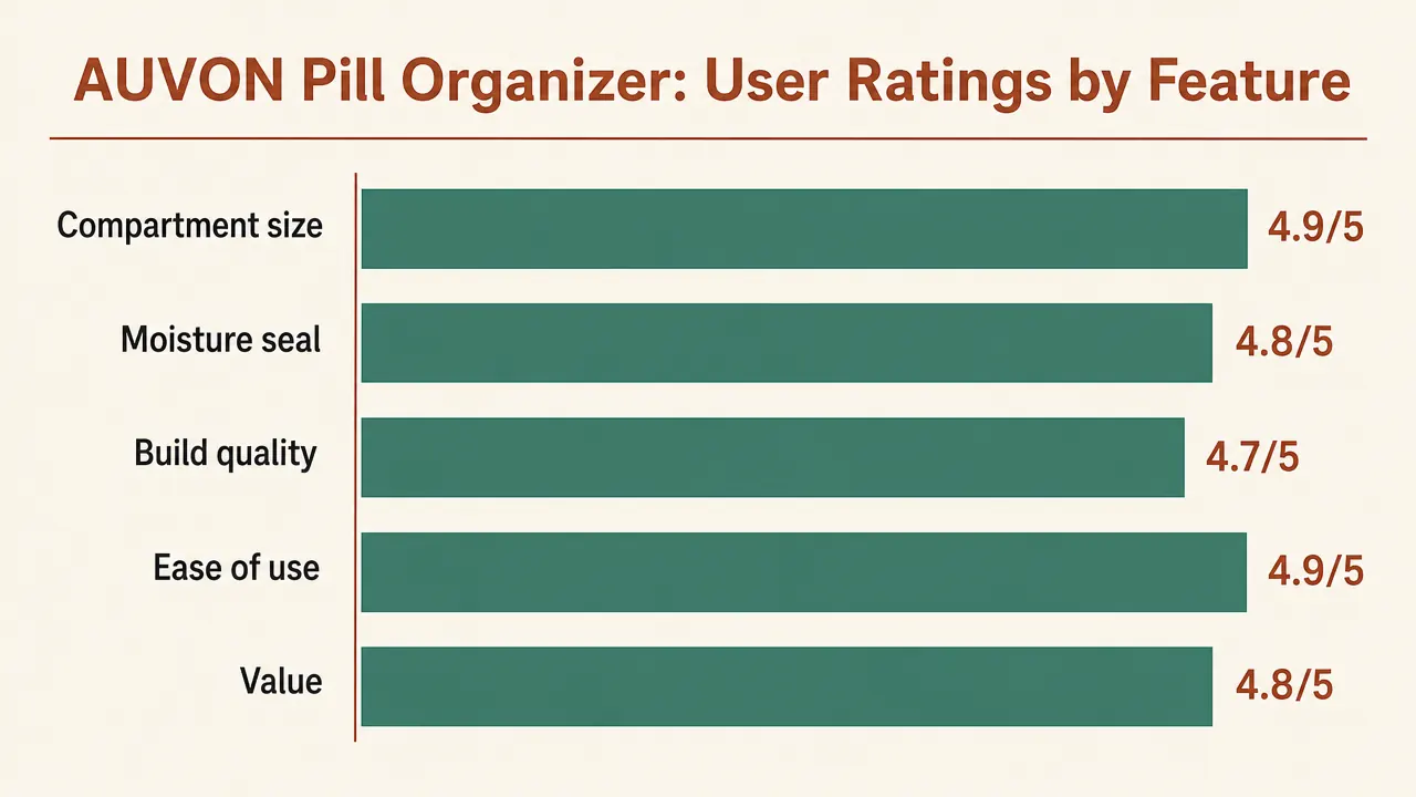Chart showing what moisture-proof means versus waterproof for travel pill organizers